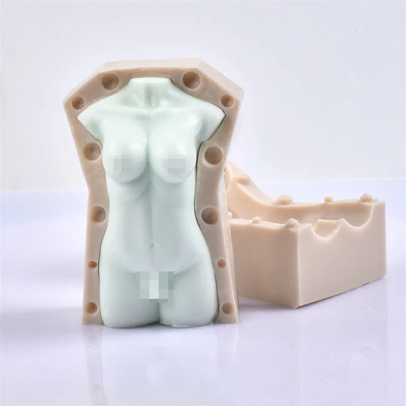 Geometric silicone mould for wax crafts with 10cm and 14cm height sections