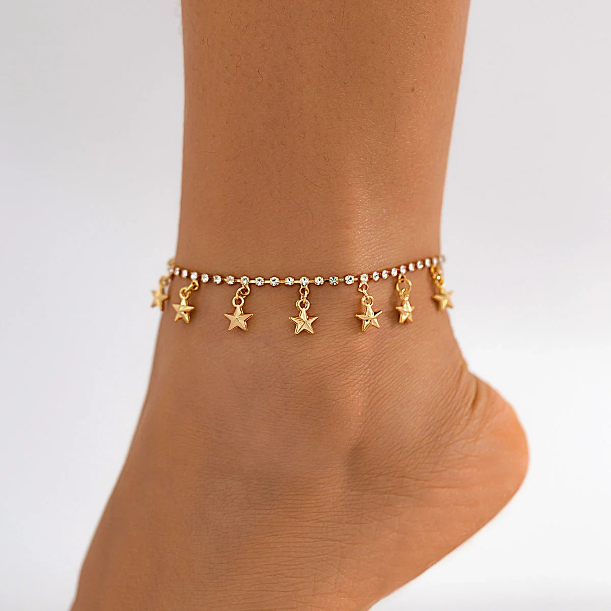Beach Star Tassel Ankle Rings in gold and black, perfect for summer outfits
