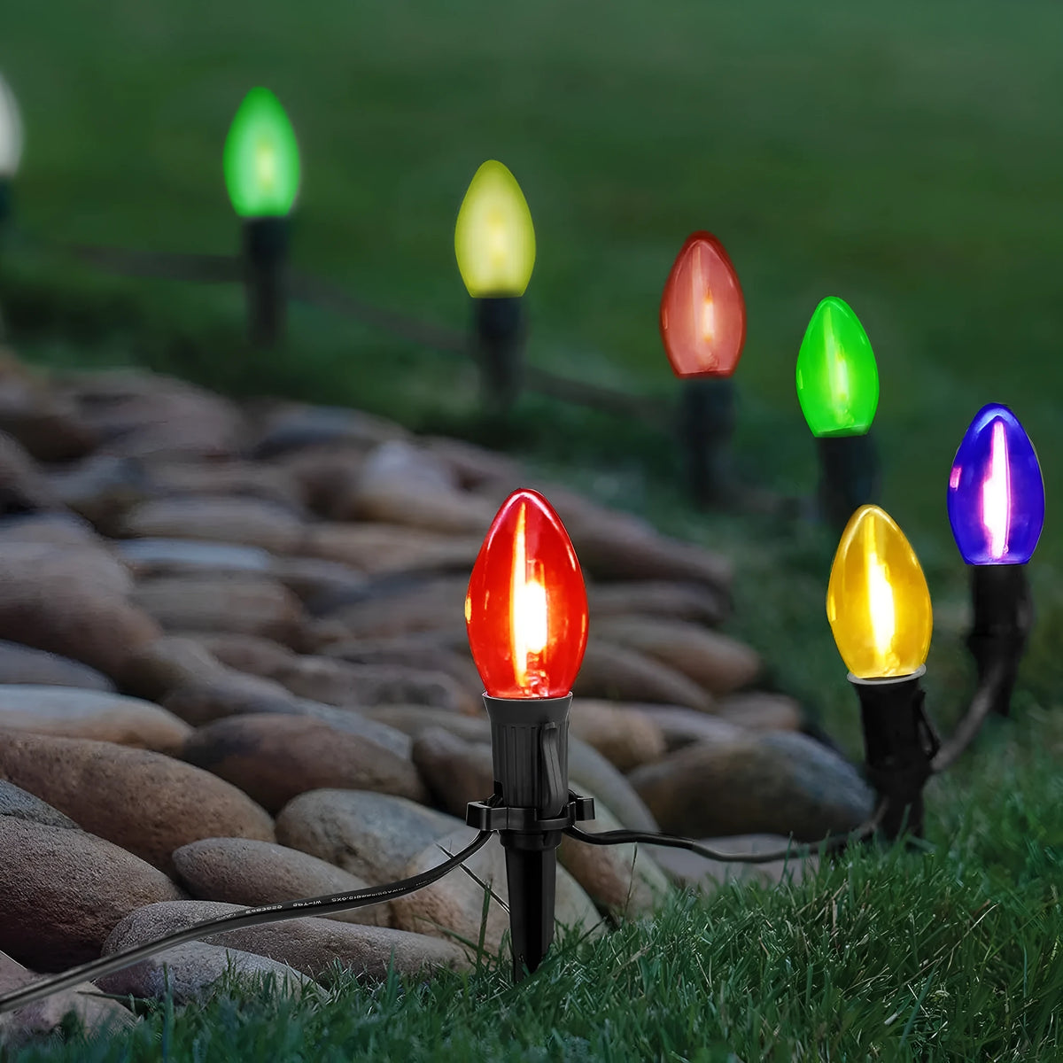 Solar remote control Christmas decoration with abstraction model design for outdoor garden lighting