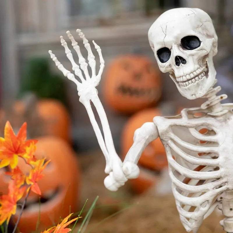 90cm tall plastic Halloween skeleton model with movable joints for custom posing displays