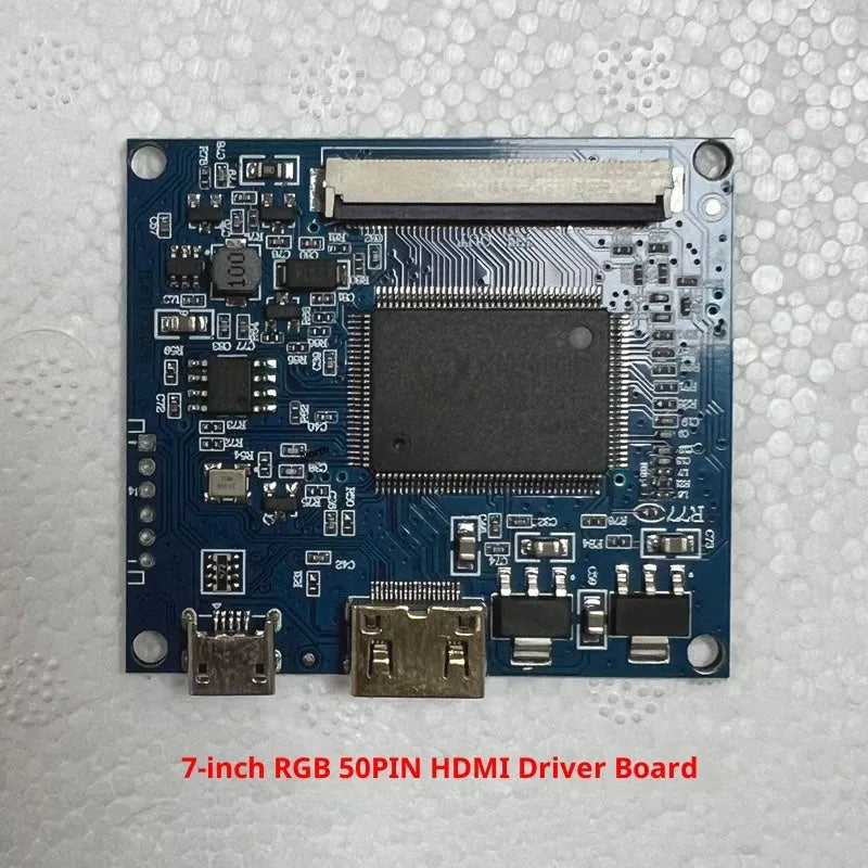 7 inch IPS LCD touch screen display with 1024x600 resolution on white background