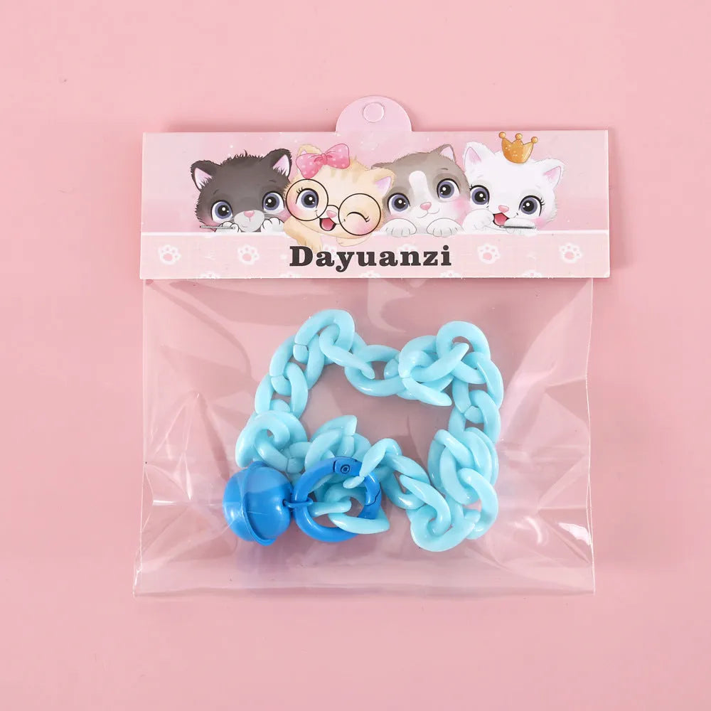 Adjustable plastic pet collar in macaron candy colours for cats dogs rabbits with S and M sizing