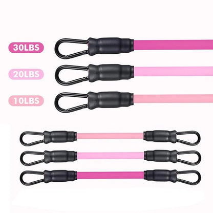 Ankle strap resistance bands in various colours for hip and leg strength training