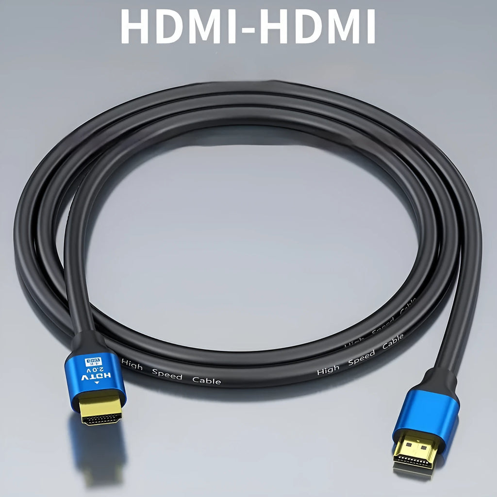 1.5 metre long HDMI cable with aluminium alloy gold-plated connectors on a white background.