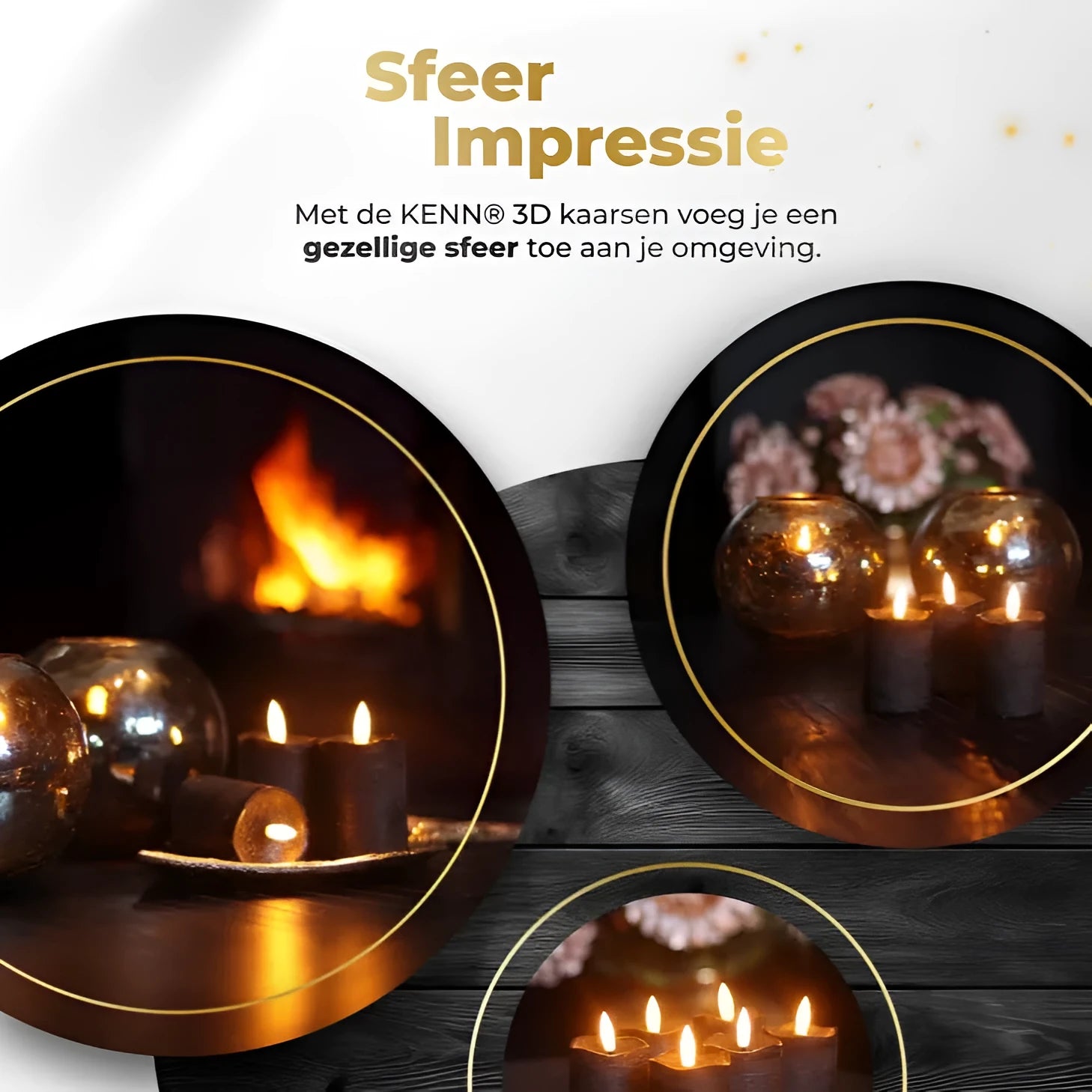 Black S6 LED pillar candle standing upright, showing its 5 cm diameter and 7 cm height.