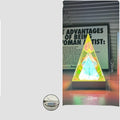 Magic colour acrylic neon small night lamp with touch dimming, 12x12x20 cm, on a bedside table