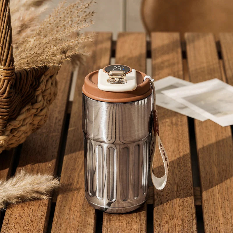 Smart Digital Thermal Bottle 450ml Stainless Steel Vacuum Flask with temperature display