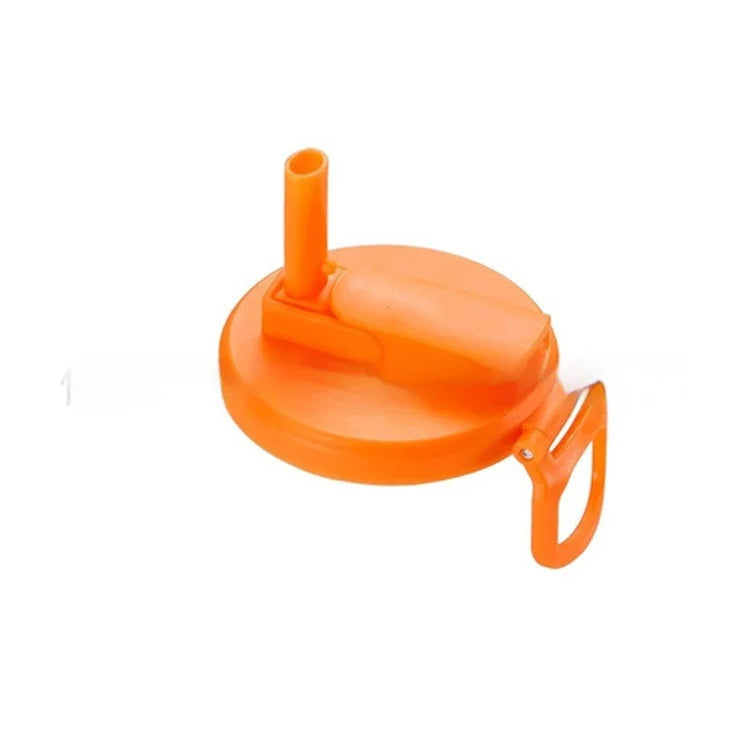 Reusable soda can lid with straw for spill-free drinking, fits all standard cans