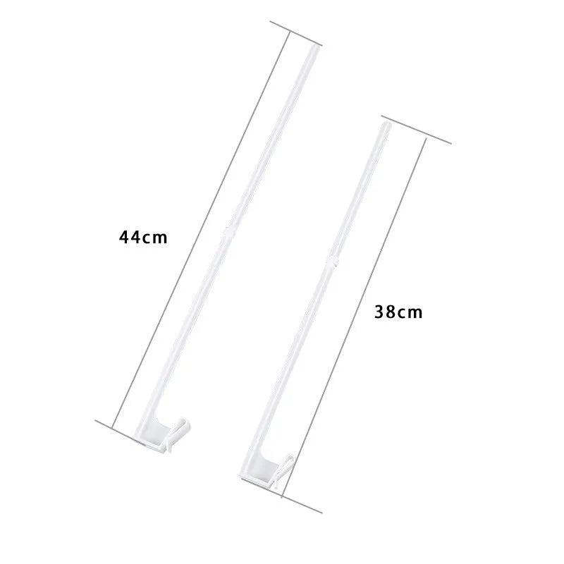Pack of 10 white PP plastic car window flag pole holder clips.