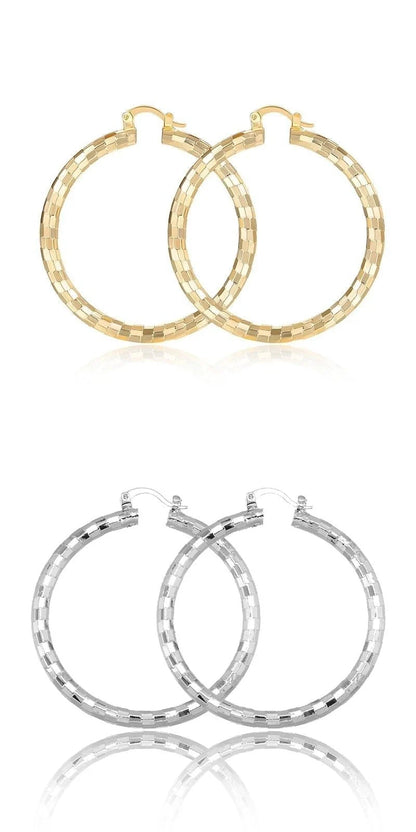 Minimalist geometric earrings with 18K gold electroplating, perfect for women's fashion