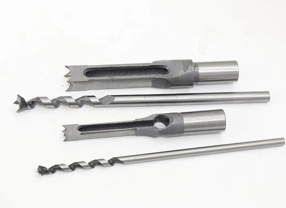Alloy steel square hole drill tapper with multiple model sizes from 6mm to 30mm for woodworking mortising