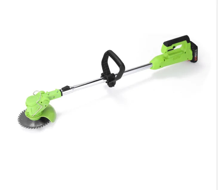 Cordless electric lawn mower with stainless steel telescopic tube and battery, 1.5 kg