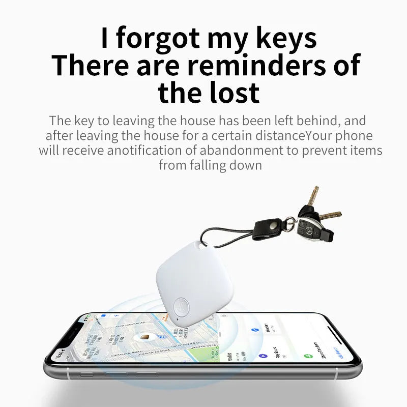 Bluetooth GPS positioner and anti-lost alarm device for keys, wallets and pets in five colour options