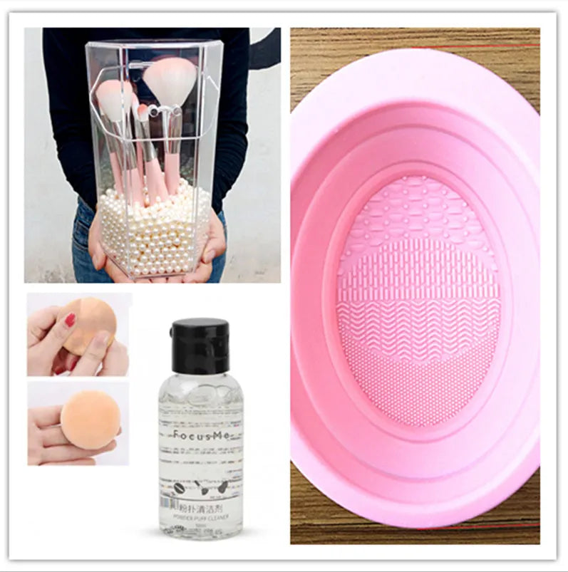 50ml makeup brush cleaning liquid in a compact 9x3x3cm bottle