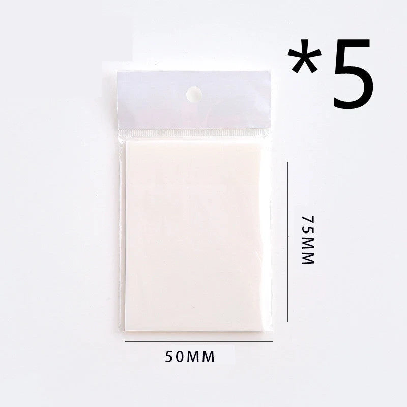 Waterproof PET transparent sticky notes in cartoon shapes for durable note-taking