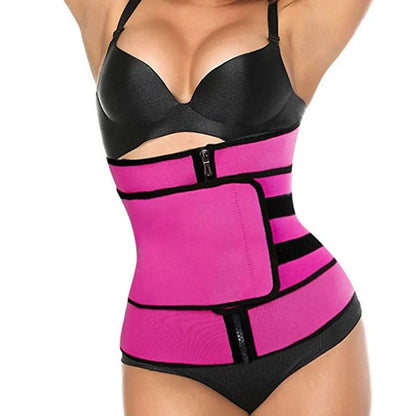 Women's adjustable waist trainer slimming bodysuit with 2-3 belts for workout shaping