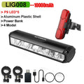 Rechargeable Baojia lifting bracket bicycle light black plastic with taillight and data cable