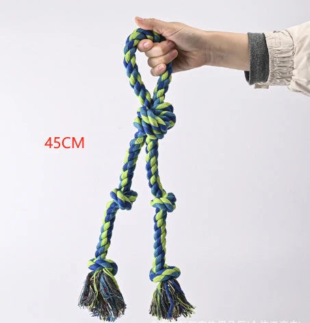 Heavy-duty cotton rope dog toys for large breeds with dental health benefits