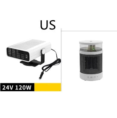 Universal Car Defrost Heater with 360-degree rotation for 12V/24V vehicles