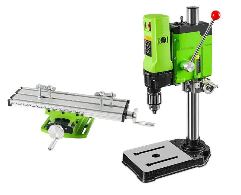 Mini bench drilling and milling machine with 240W motor for 220V power.