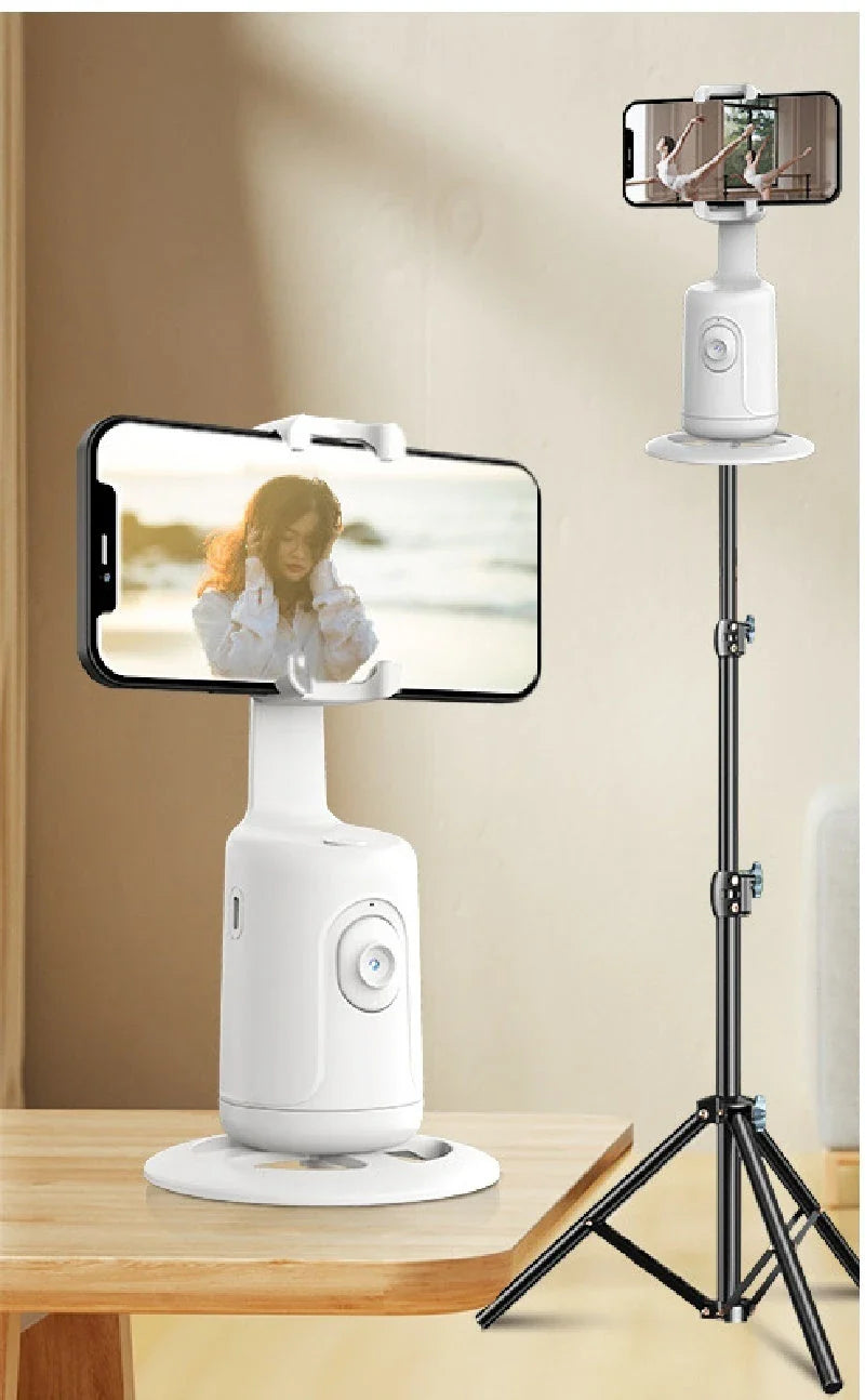 Hands-Free Smartphone Gimbal with AI Face Tracking for Smooth Video Stabilization and Professional-Grade Content Creation