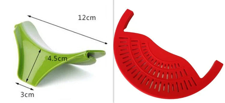 Versatile silicone pot strainer - a compact and durable kitchen tool for efficient draining of pots, pans, and bowls