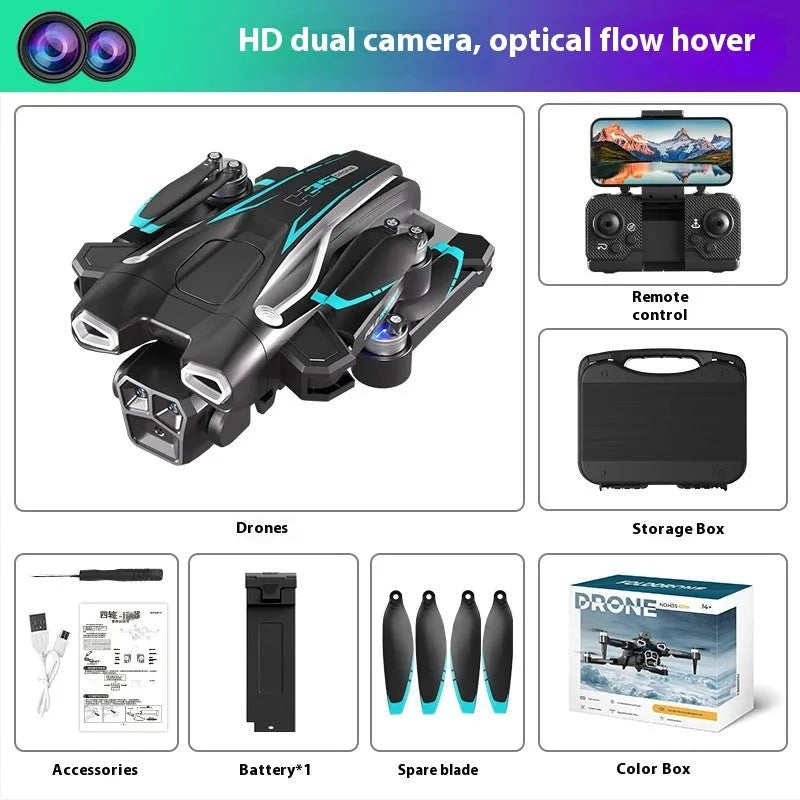 H35 UAV drone with 8K HD camera, obstacle avoidance, and brushless motor in flight