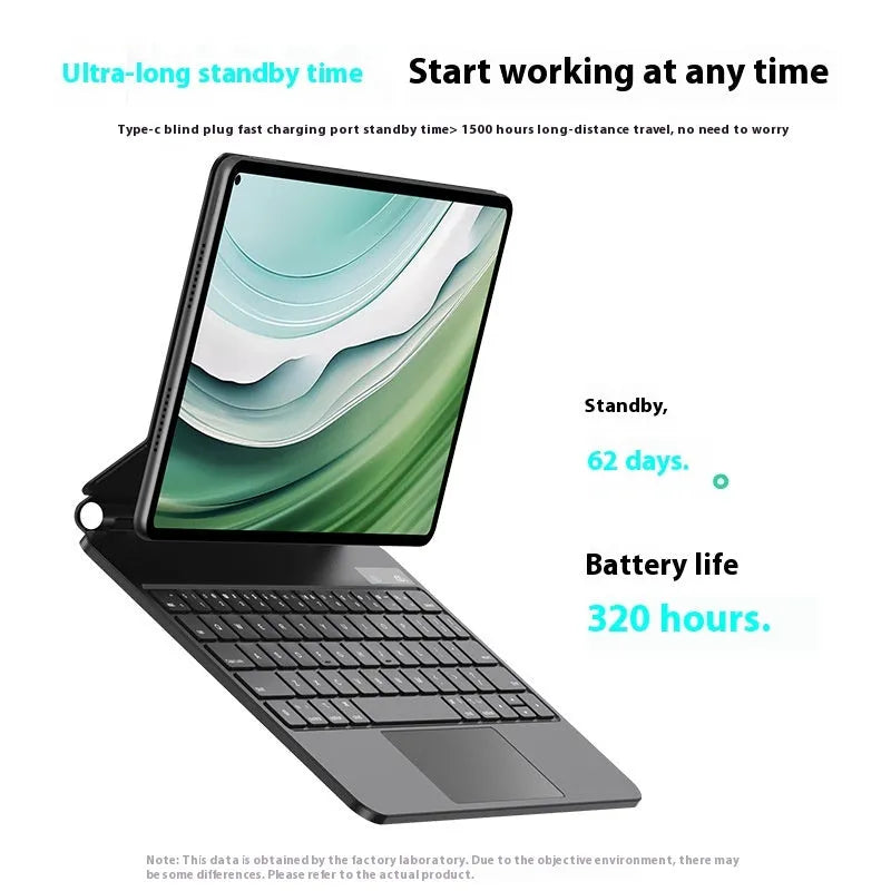 Huawei MatePad 11 magnetic wireless keyboard cover in black or white with protective case