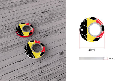 Football World Cup themed fidget spinner keychain with bottle opener for stress relief