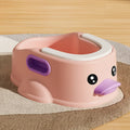 Blue foldable duck-shaped PVC bathtub for washing a dog or cat.