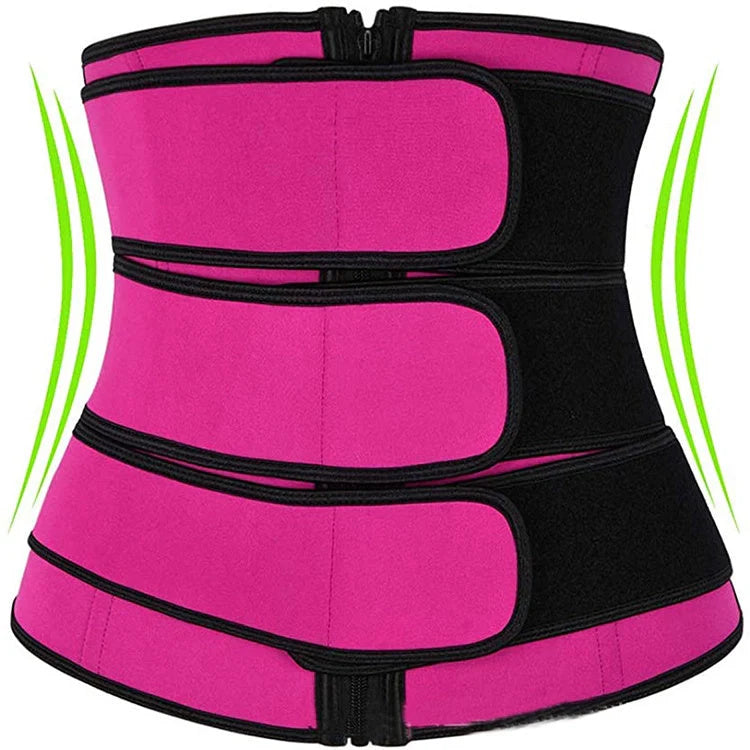 Women's adjustable waist trainer slimming bodysuit with 2-3 belts for workout shaping