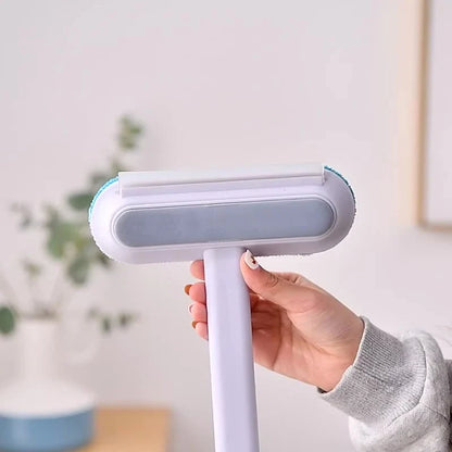 Versatile 4-in-1 Window and Surface Cleaning Brush with Soft Flannel-Covered Bristles for Effective Cleaning on Multiple Surfaces