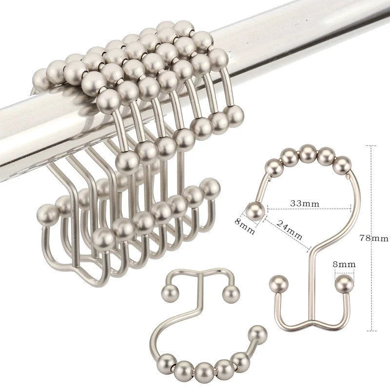 Stainless Steel Mountain-shaped Ball Curtain Hook in various finishes