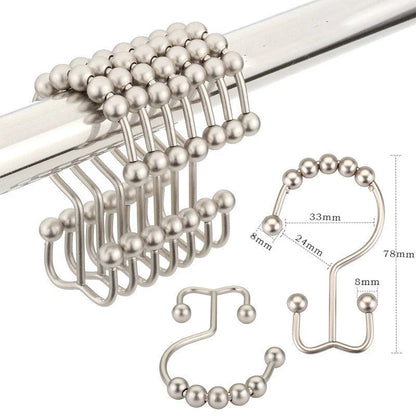 Stainless Steel Mountain-shaped Ball Curtain Hook in various finishes