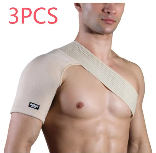 Adjustable skin tone one-shoulder protective sports strap for weightlifting and multi-sport use