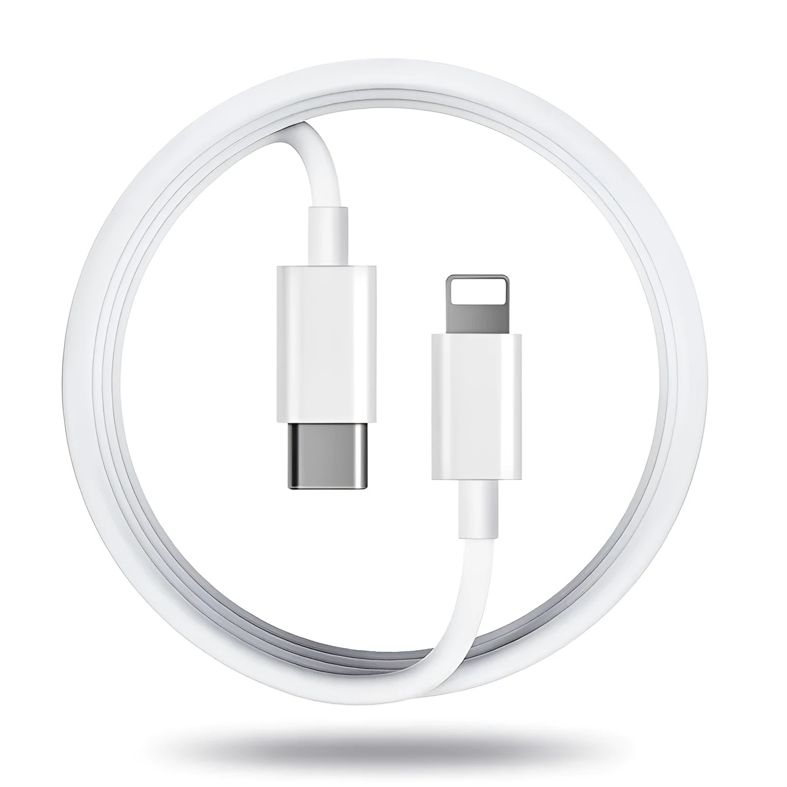3-metre long grey Apple Lightning to USB fast charging cable for iPhone and iPad.