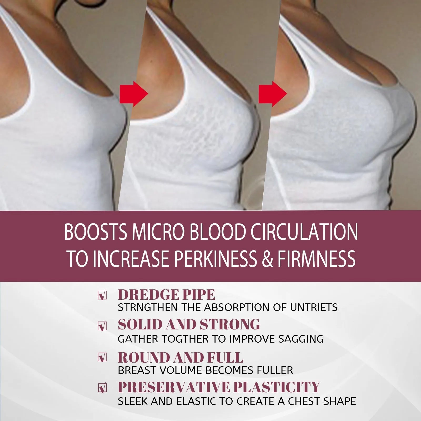 White breast beauty cream tube 50g for lifting and plumping bust