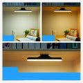 Modern white plastic LED desk lamp with touch controls and adjustable arm for study lighting
