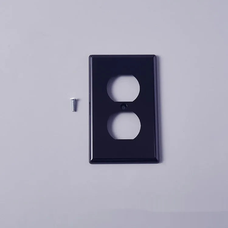 Plastic wall-mounted socket panel in black and white, American Standard surface shell