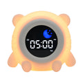 Soft edible silicone children's alarm clock with music function, white, puppy style