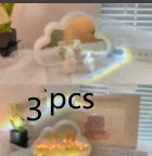 DIY Tulip Night Lamp with LED light and decorative mirror in pink, purple, or blue