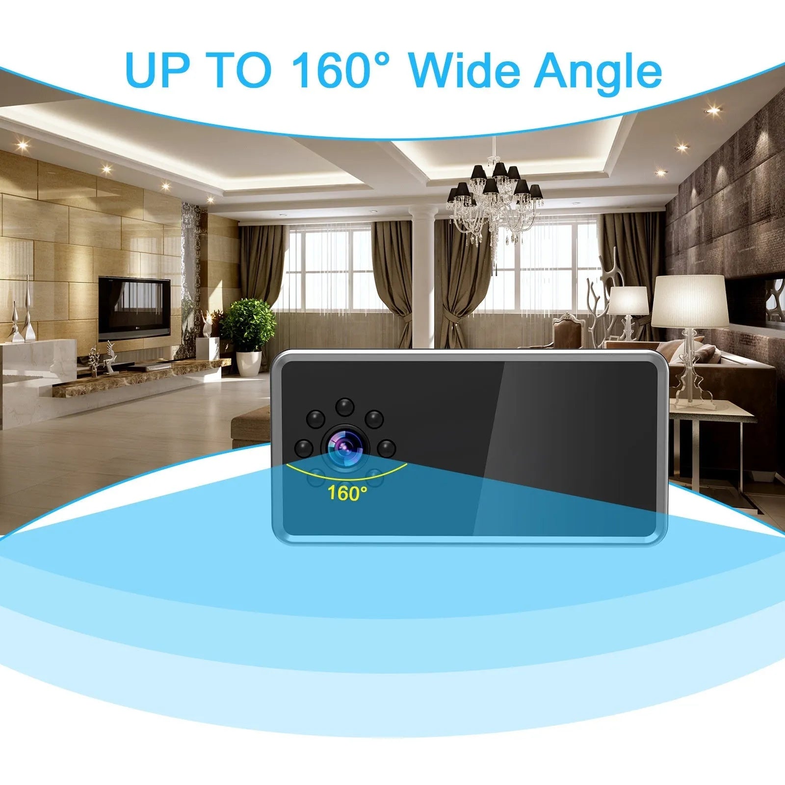 Wireless network surveillance camera unit with compact design for indoor monitoring