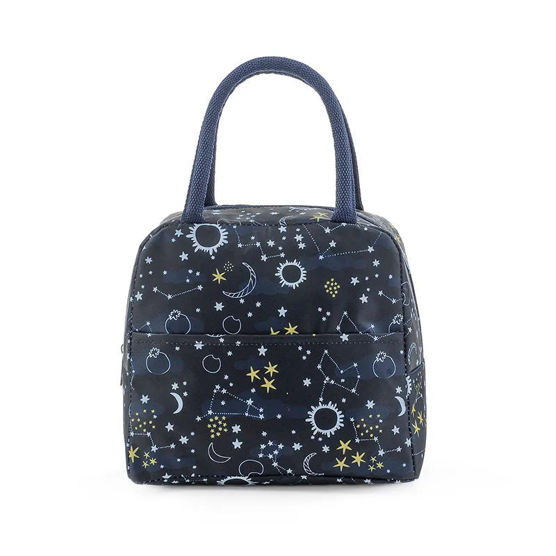 Insulated thermal lunch bag with aluminium foil layer and Oxford cloth exterior in multiple colour options