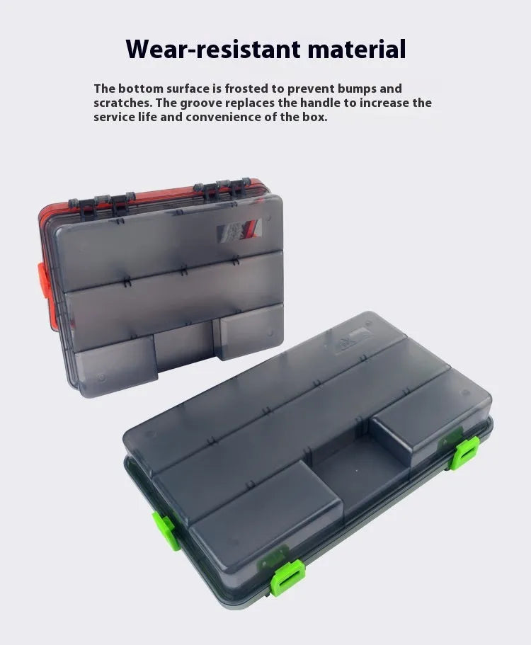 Blue waterproof fishing lure storage box with PP plastic construction