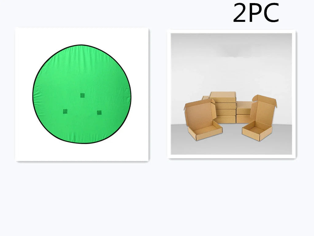 Circular foldable green screen reflector for professional photography