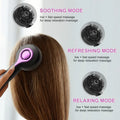 Grey USB-powered anti-leak head massage comb with vibration function and mechanical speed control