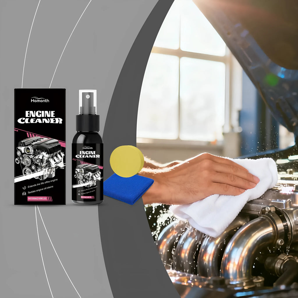 50ml engine cleaner bottle with sponge and rag in box for engine maintenance