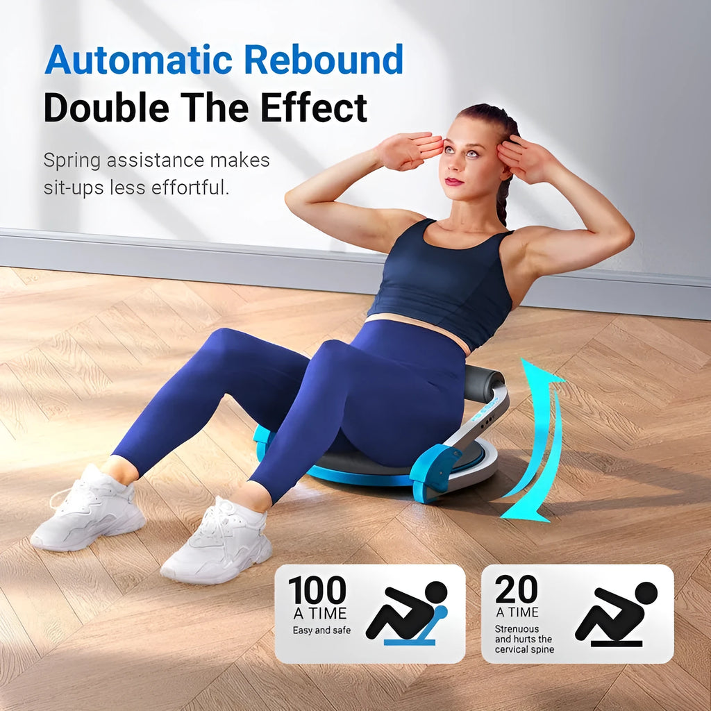 Mini multifunctional abdominal device in sky blue and red colour options for home and office fitness