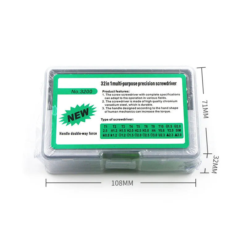 32-in-1 precision screwdriver set for mobile phone and electronics repair tool kit