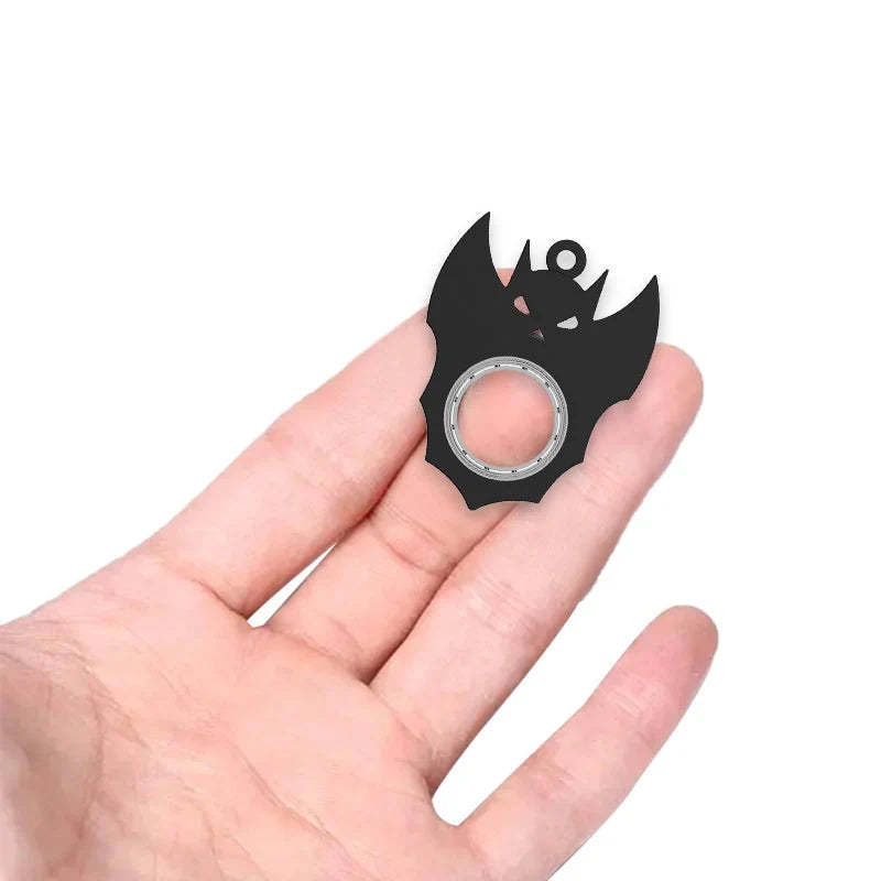 Halloween Bat Demon Ghost Fidget Spinner Keychain for stress relief
